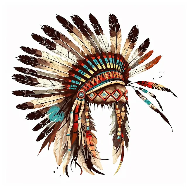 Premium AI Image | Native American feather headdress
