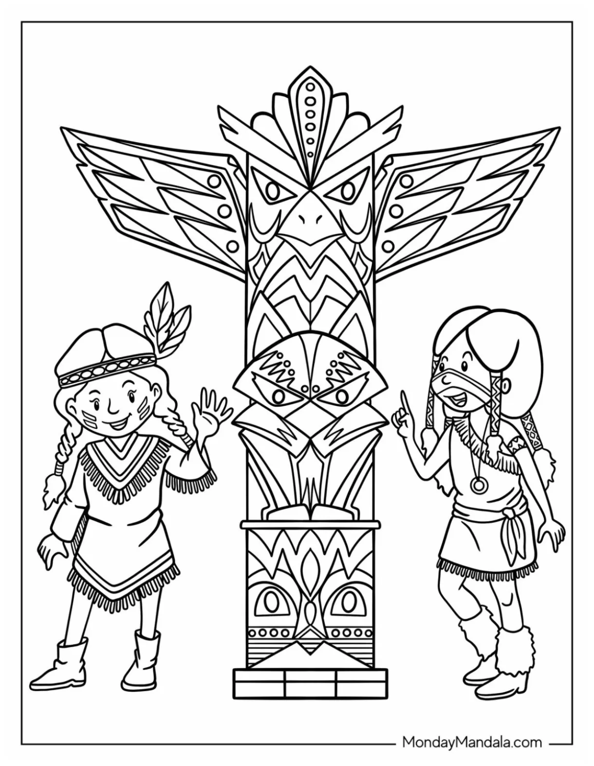 20 Native American Coloring Pages (Free PDF Printables)