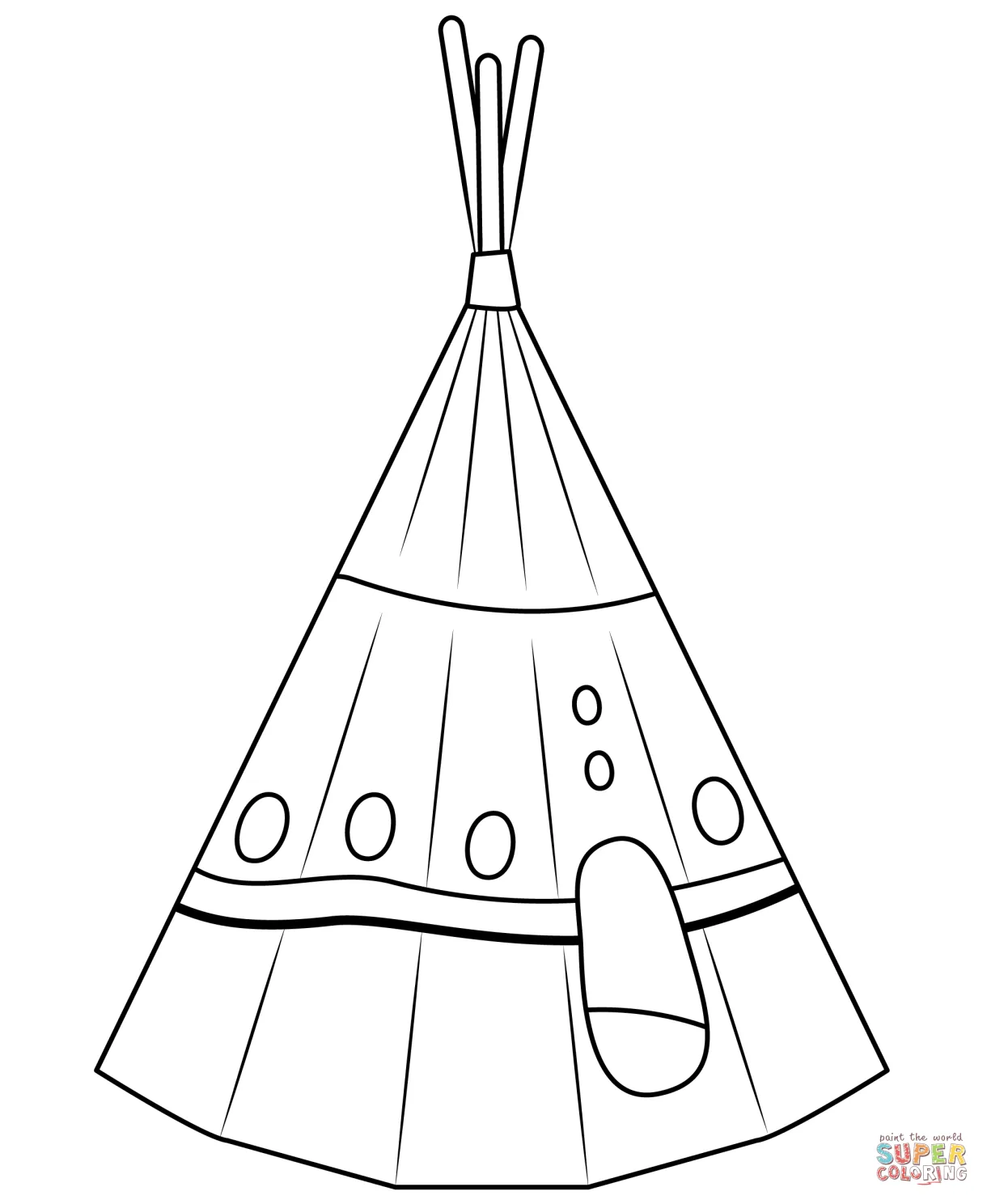Teepee coloring page free printable coloring pages printable coloring page