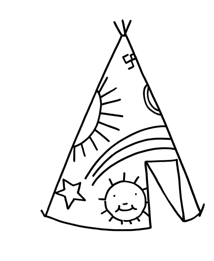 Teepee coloring page at getcolorings free printable colorings