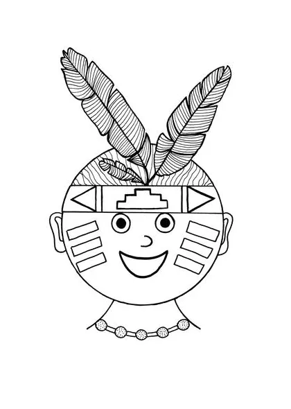 Thanksgiving Native American Coloring Page | AllFreeKidsCrafts.com