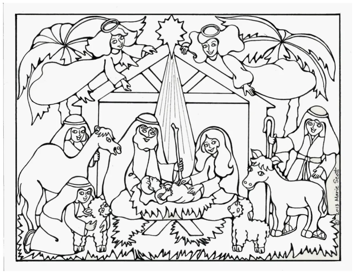 Free printable nativity coloring pages free printable nativity coloring printable coloring page