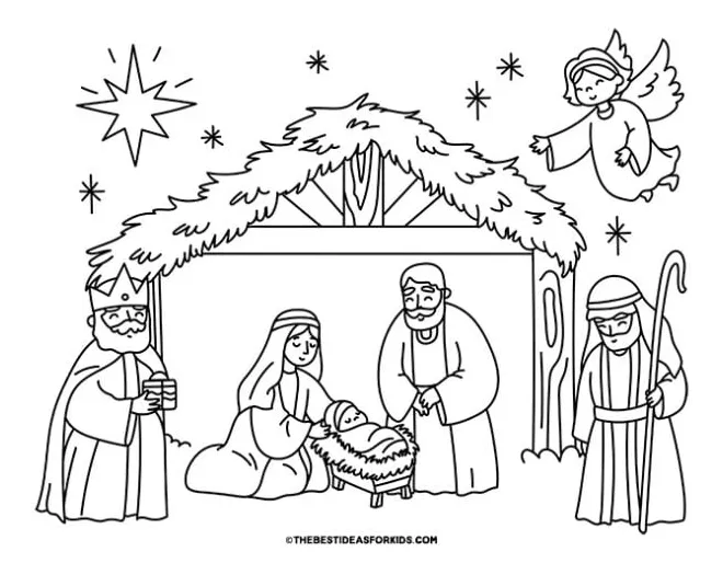 Nativity coloring pages free printables the best ideas for kids