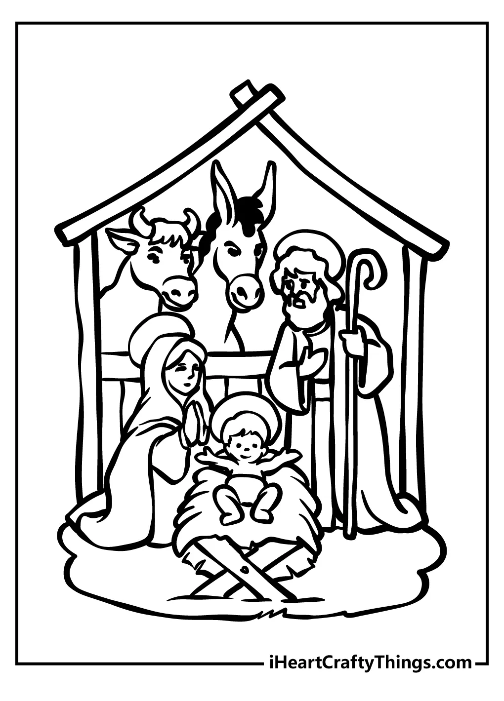 Nativity coloring pages 100% free printables