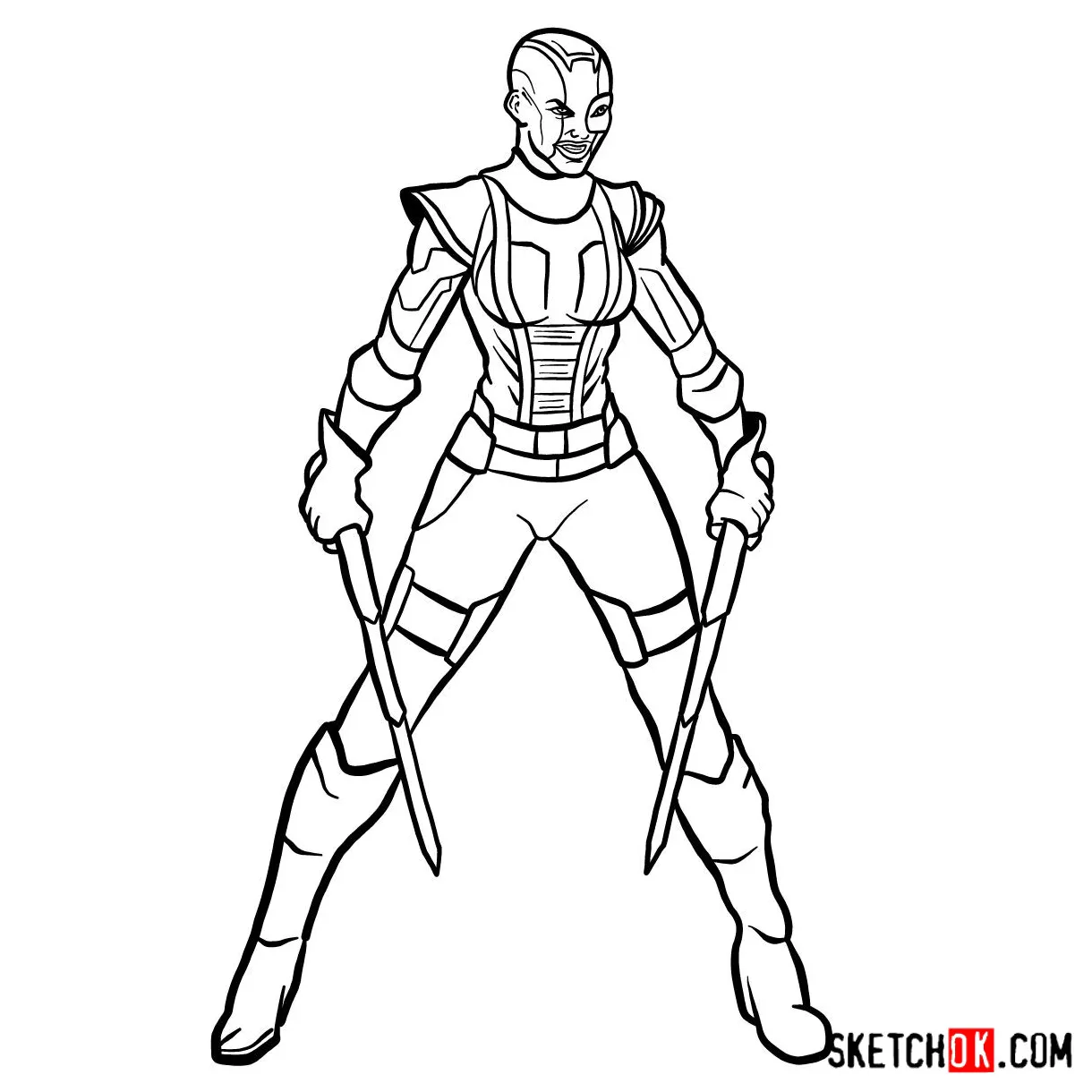 Nebula marvel coloring pages