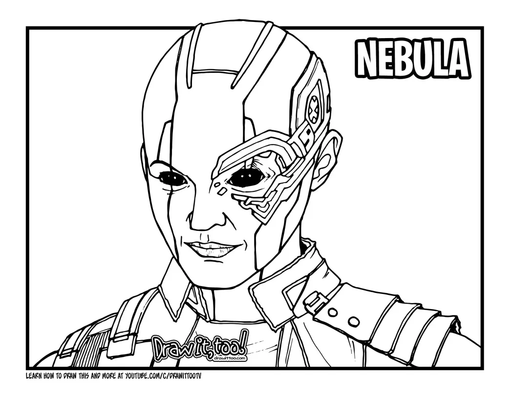Nebula marvel coloring pages