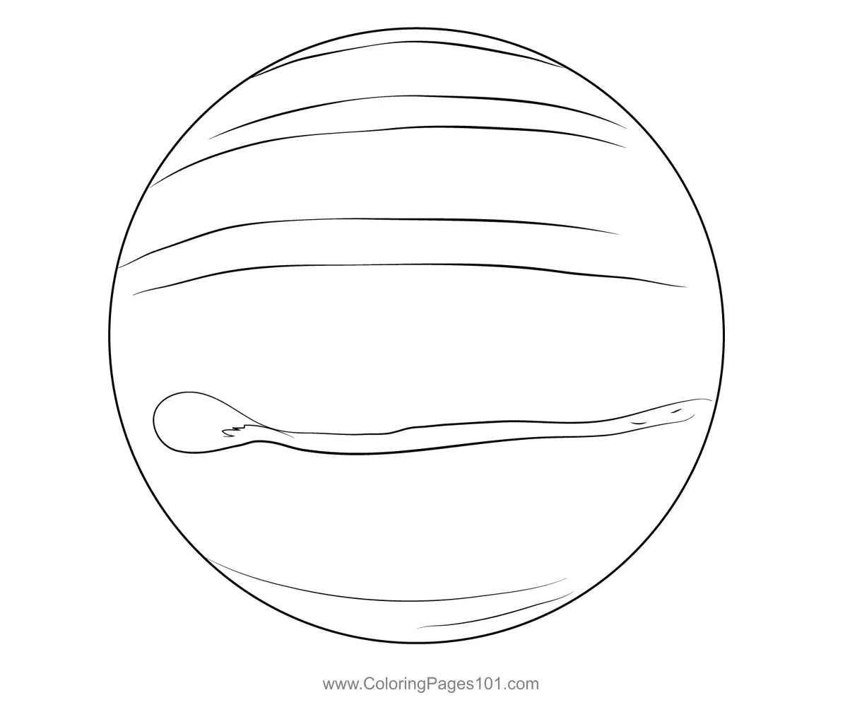 Neptune Coloring Page for Kids - Free Planets Printable Coloring Pages
