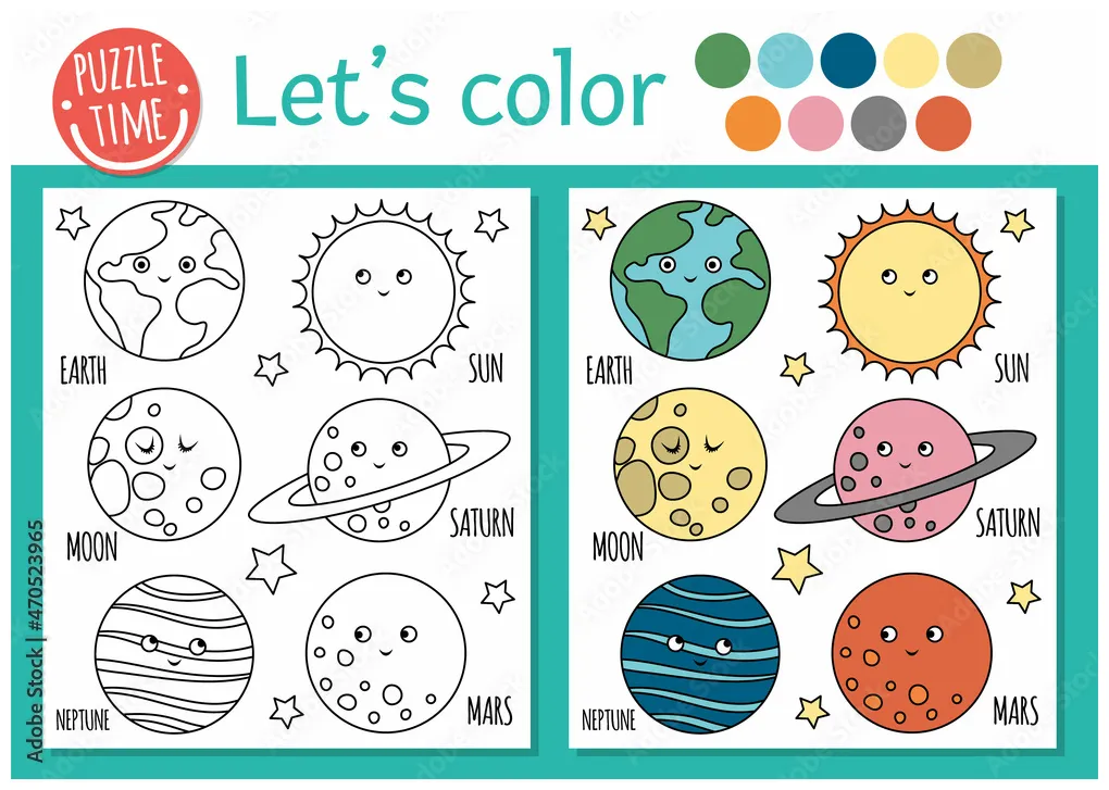 Neptune Planet Coloring Pages