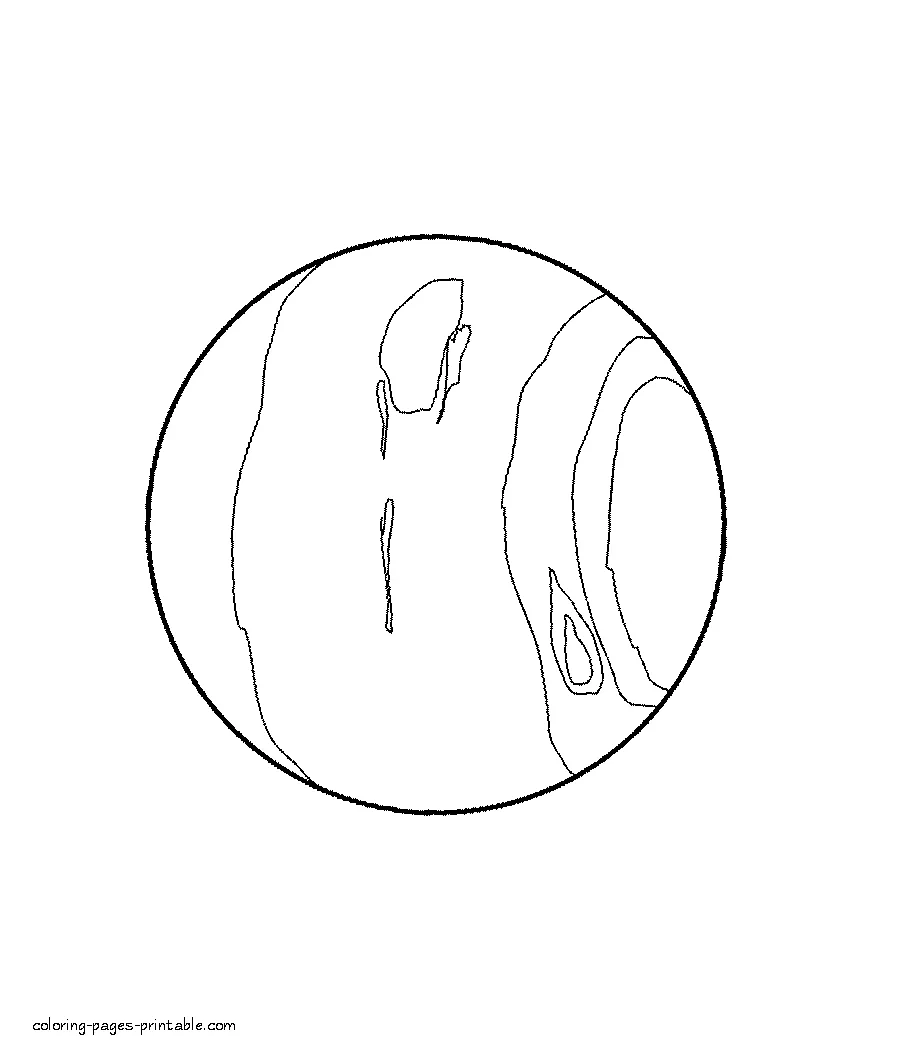 Neptune Planet Coloring Sheet