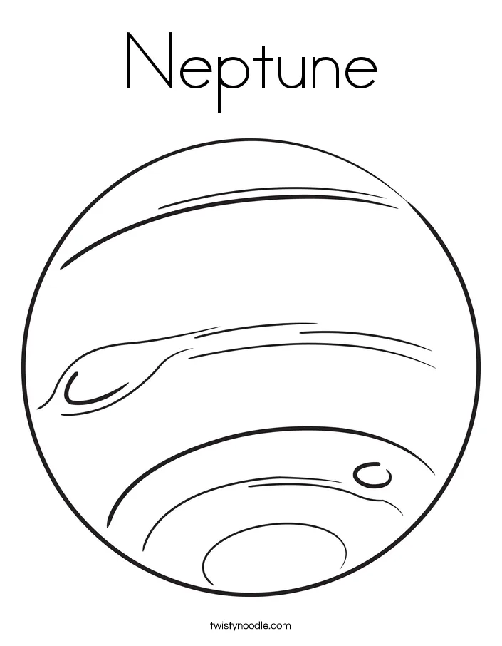 Neptune coloring page twisty noodle
