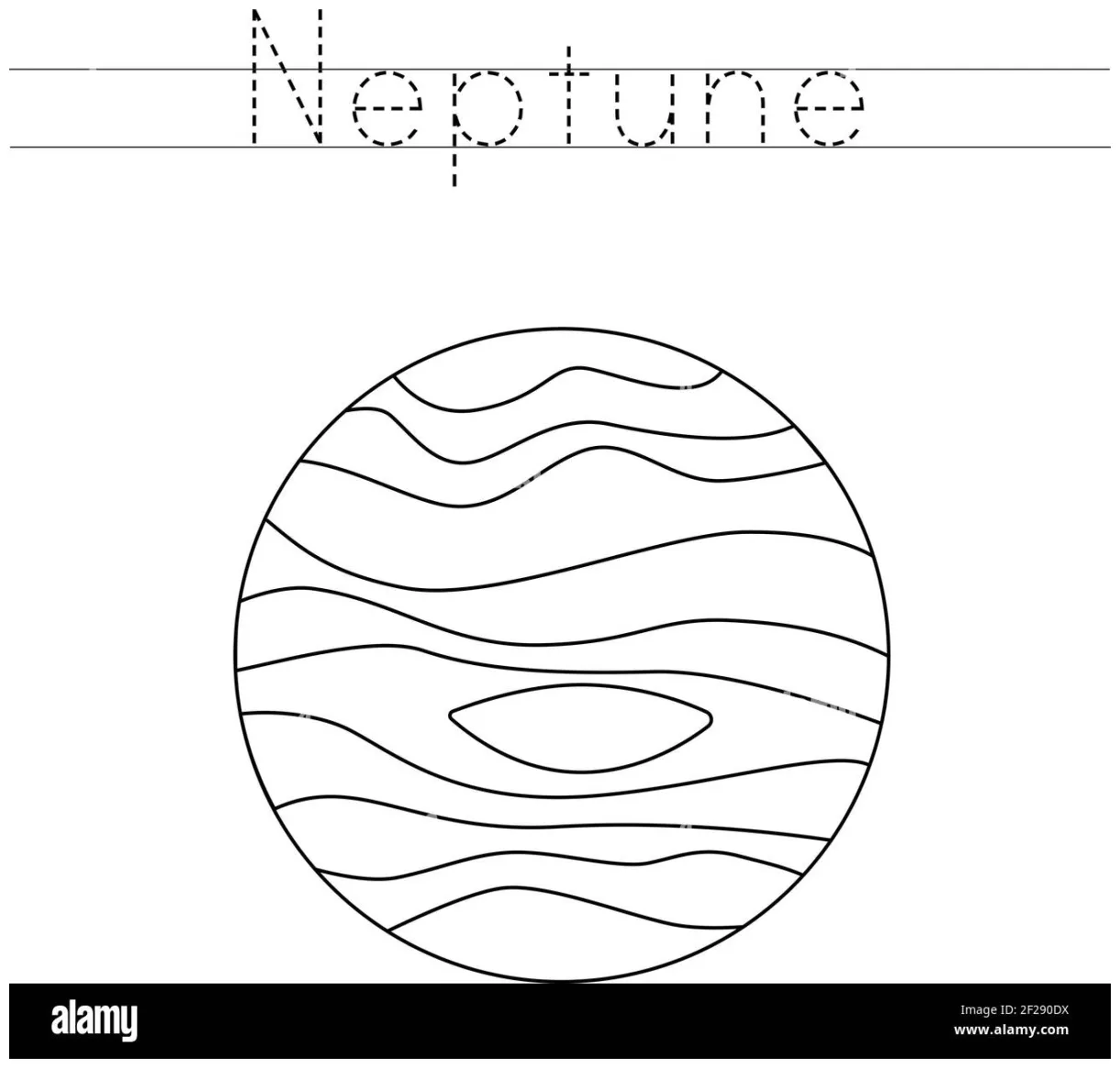 Neptune Planet Coloring Sheet