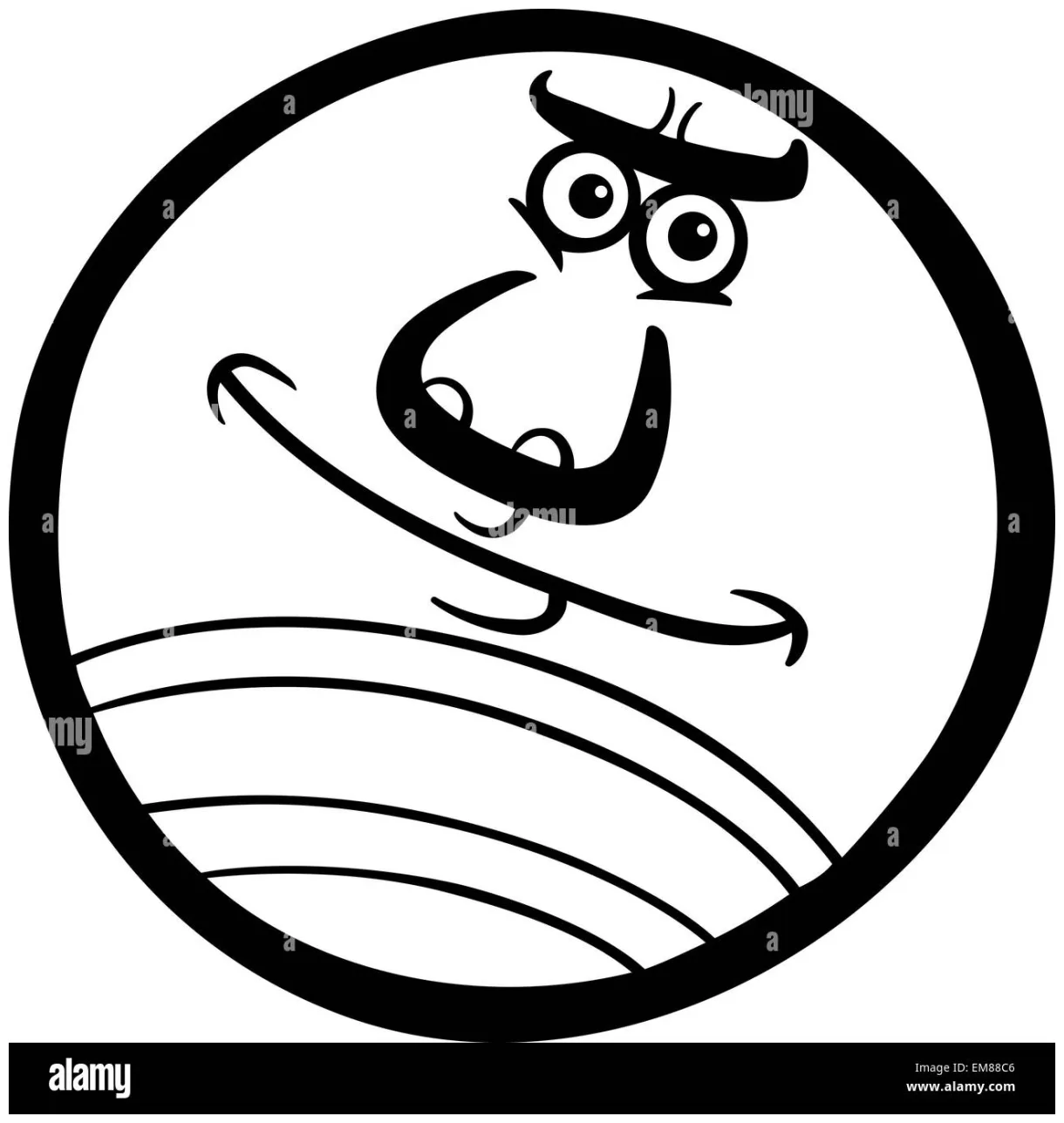 Neptune planet cartoon coloring page stock vector & art alamy