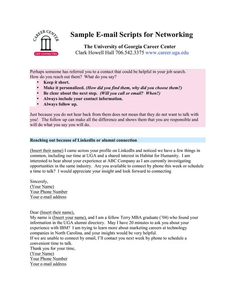 Networking sample email for job how to create a networking sample