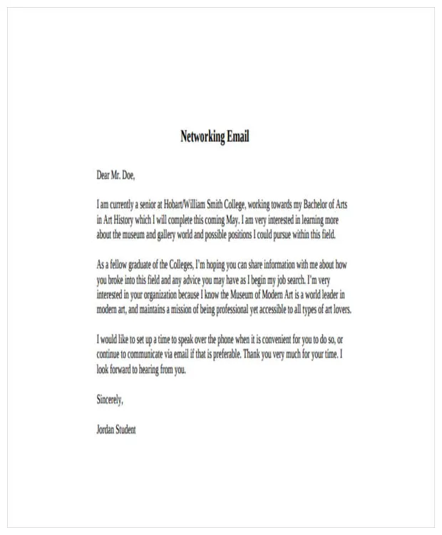 8+ networking email examples to download