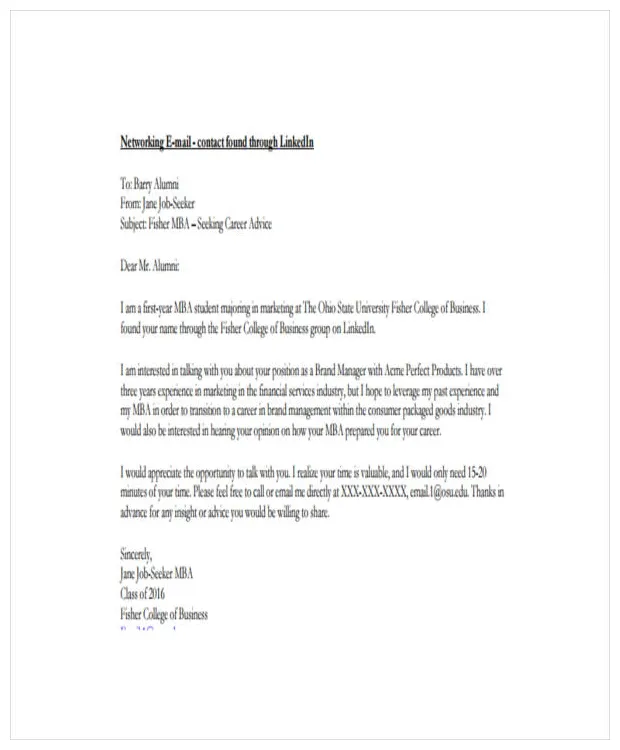 8+ networking email examples to download