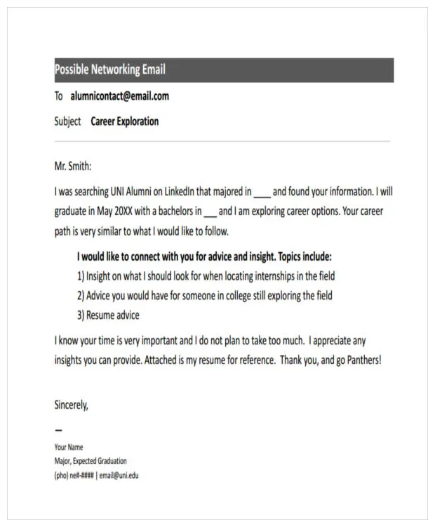 8+ networking email examples to download