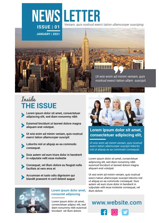 Business Newsletter Format