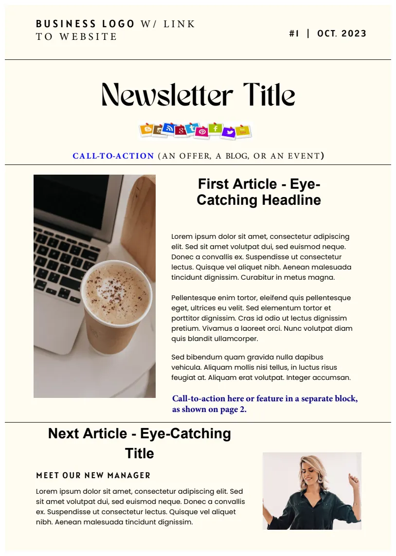What is a Professional Newsletter Format?