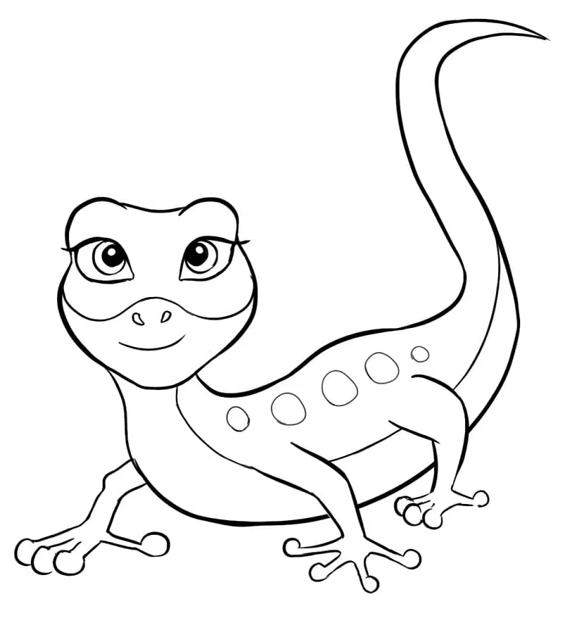 Newt coloring page