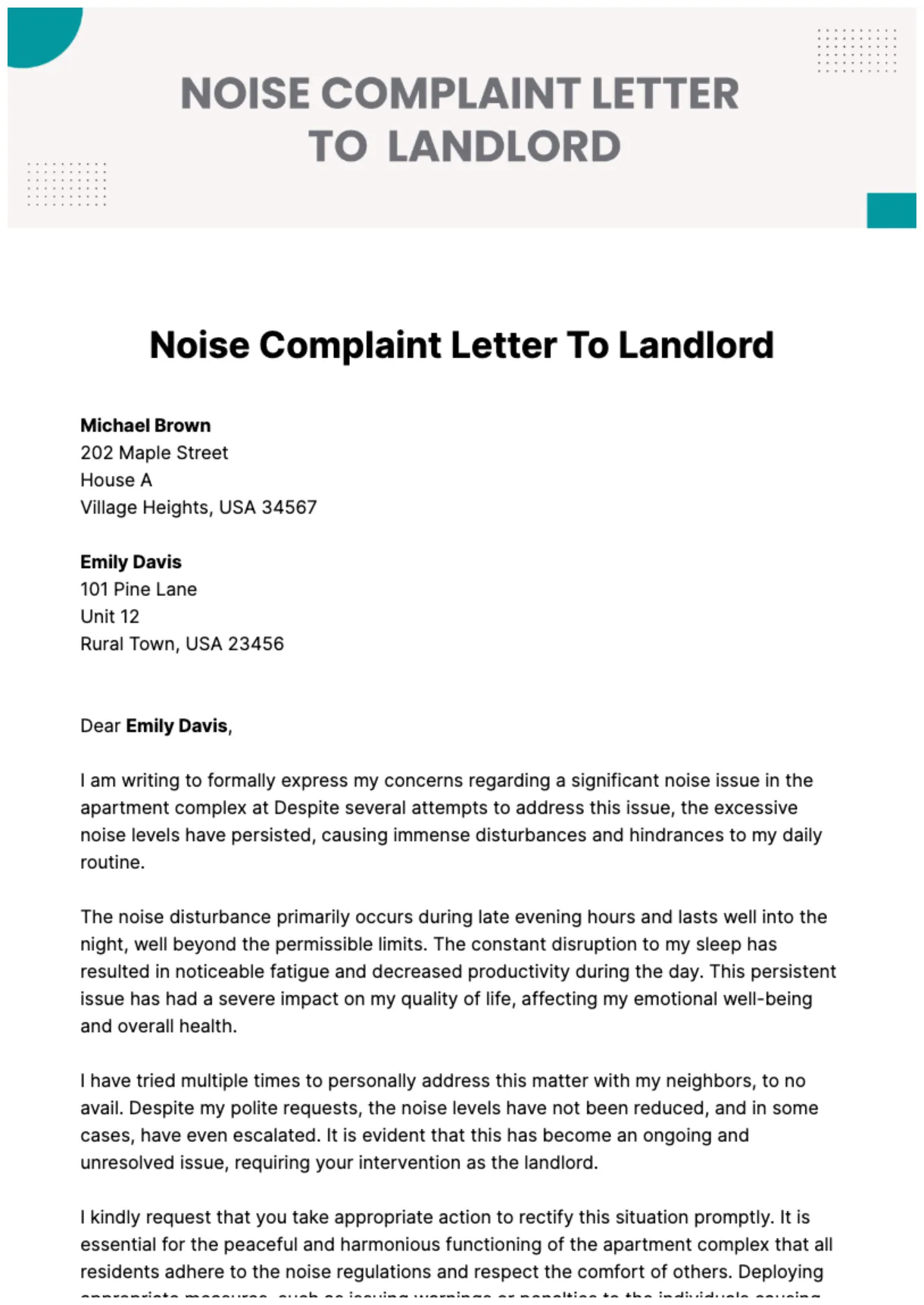 Free to landlord template to edit online