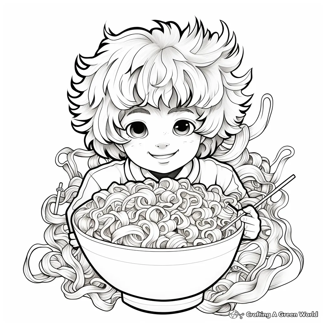 Noodle coloring pages free & printable!