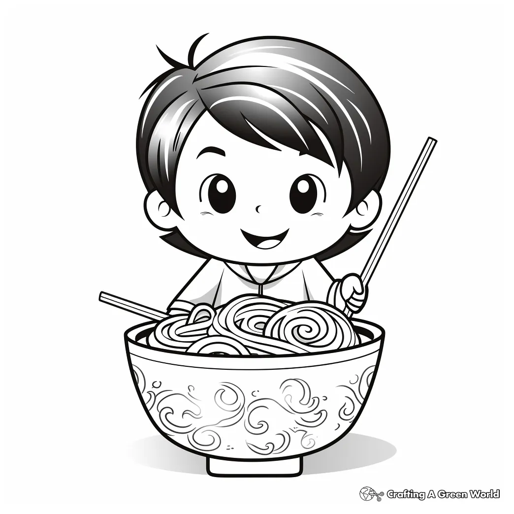 Noodle coloring pages free & printable!