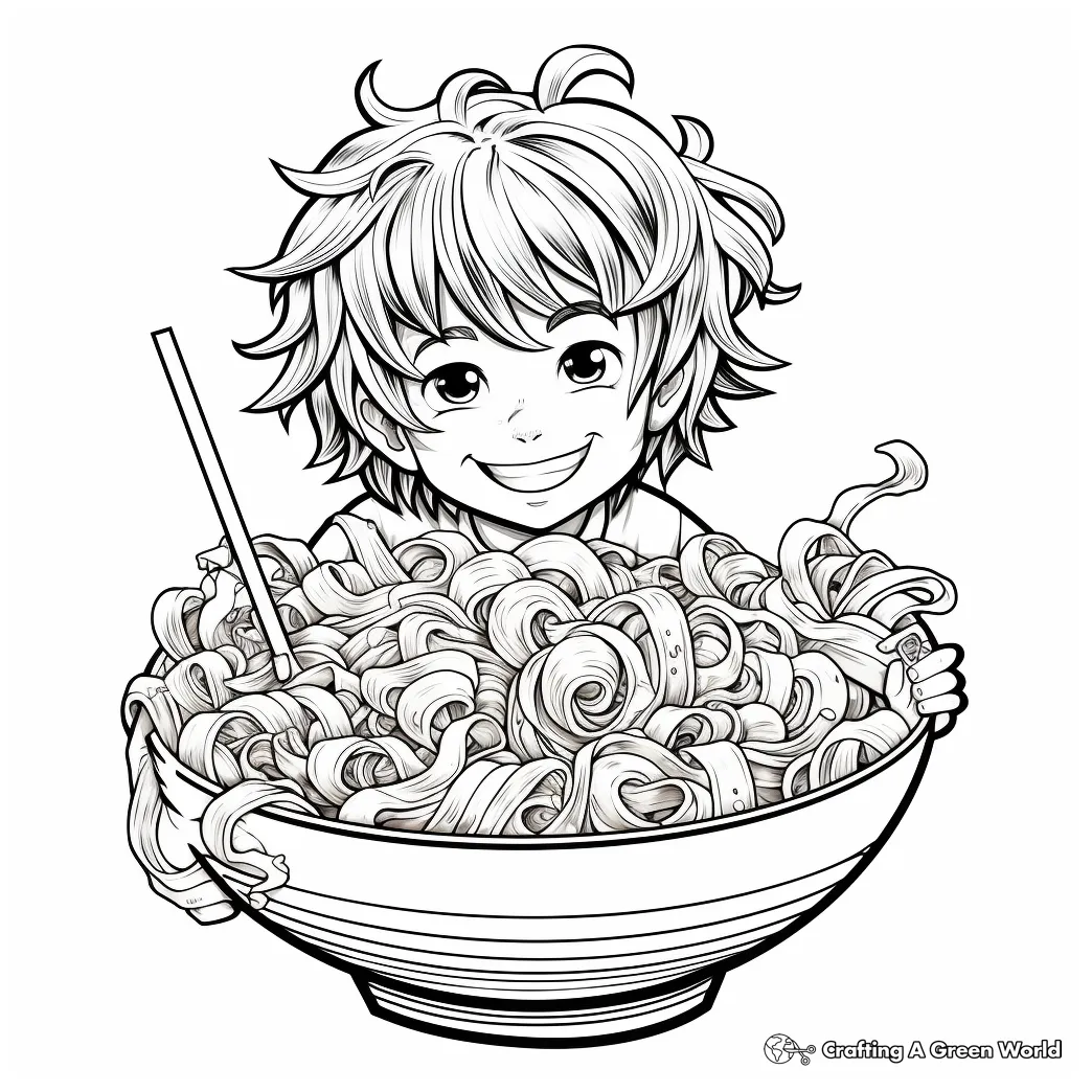 Noodle coloring pages free & printable!