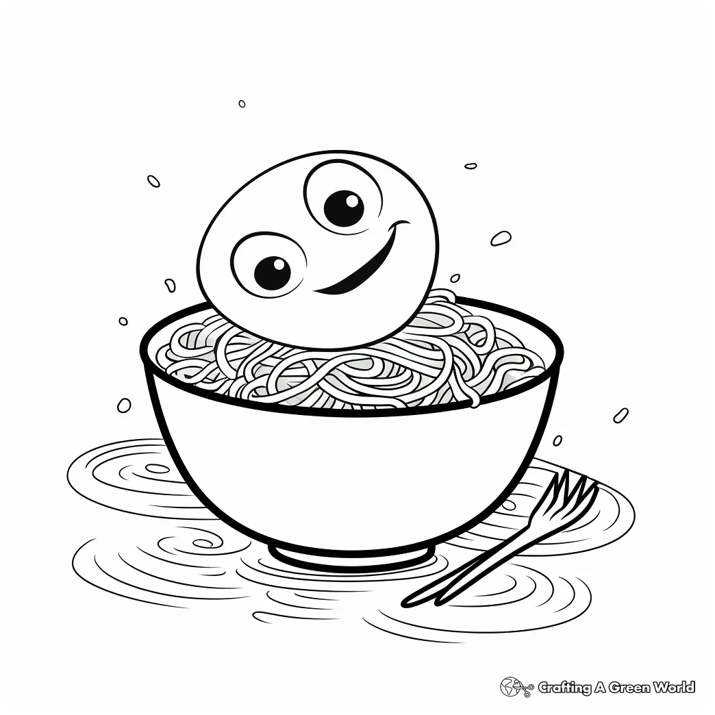 Noodle coloring pages free & printable!