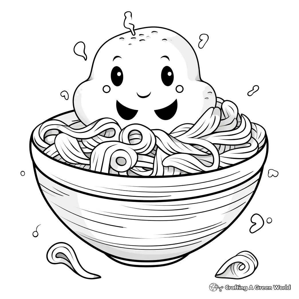 Noodle coloring pages free & printable! printable coloring page