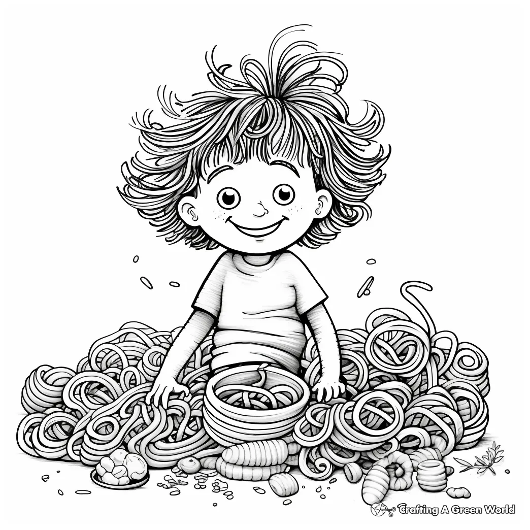 Noodle coloring pages free & printable!