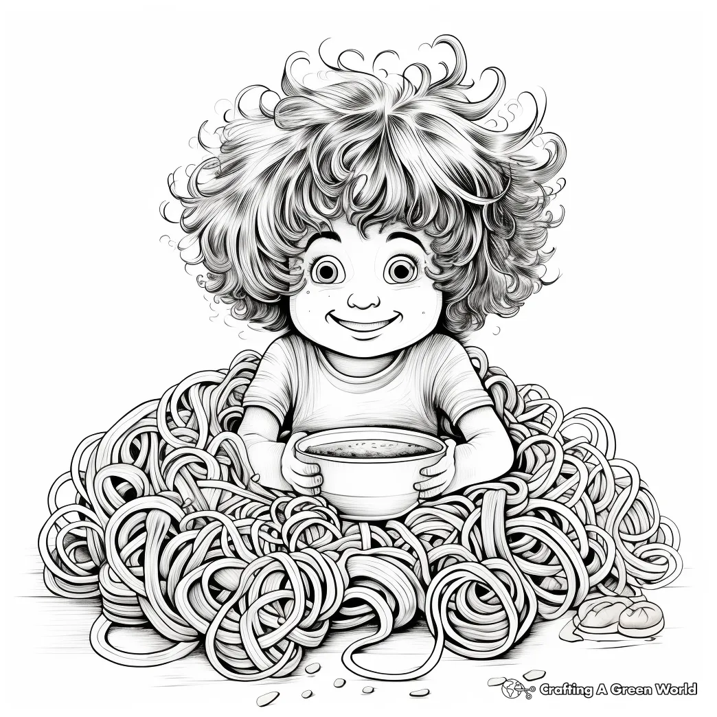 Noodle coloring pages free & printable!