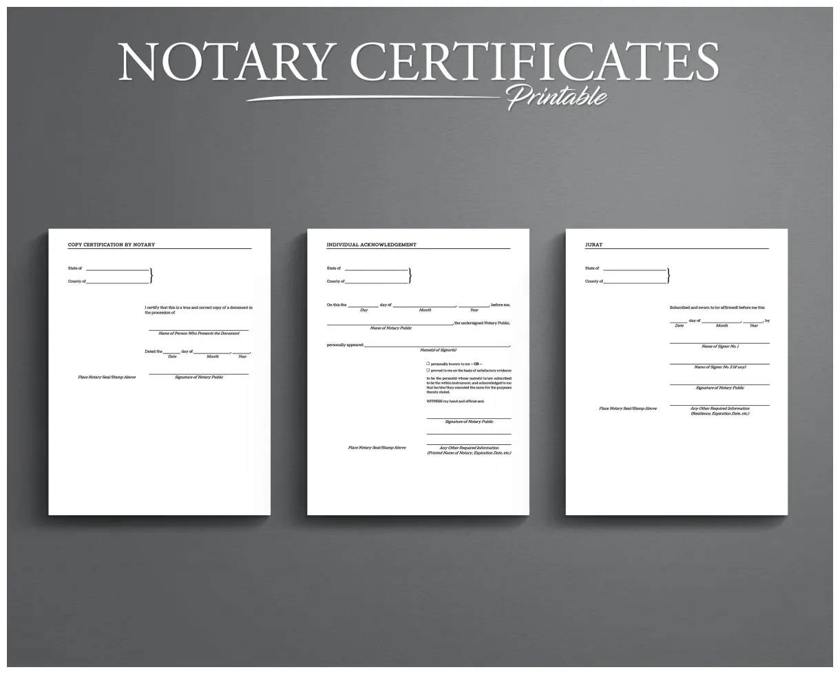 Notary public statement