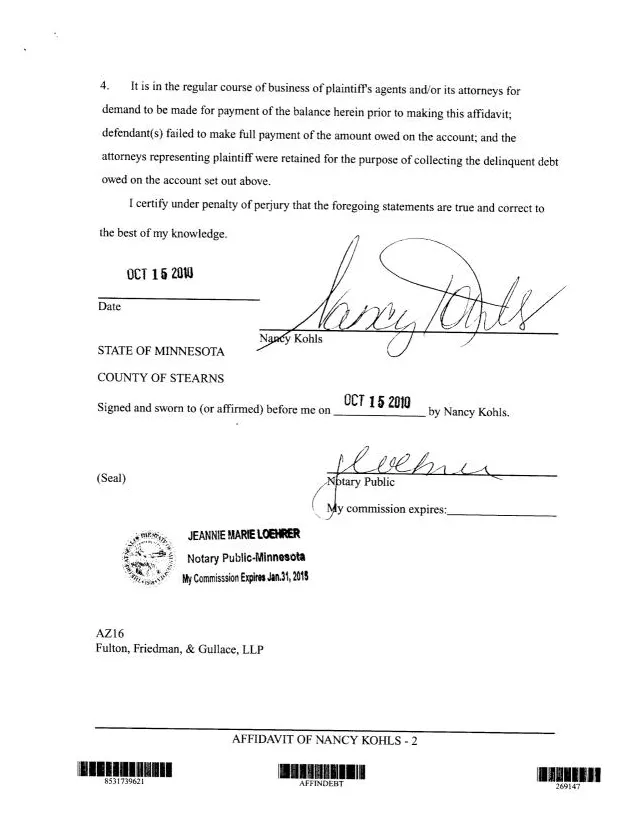 Notary sworn statement statgain