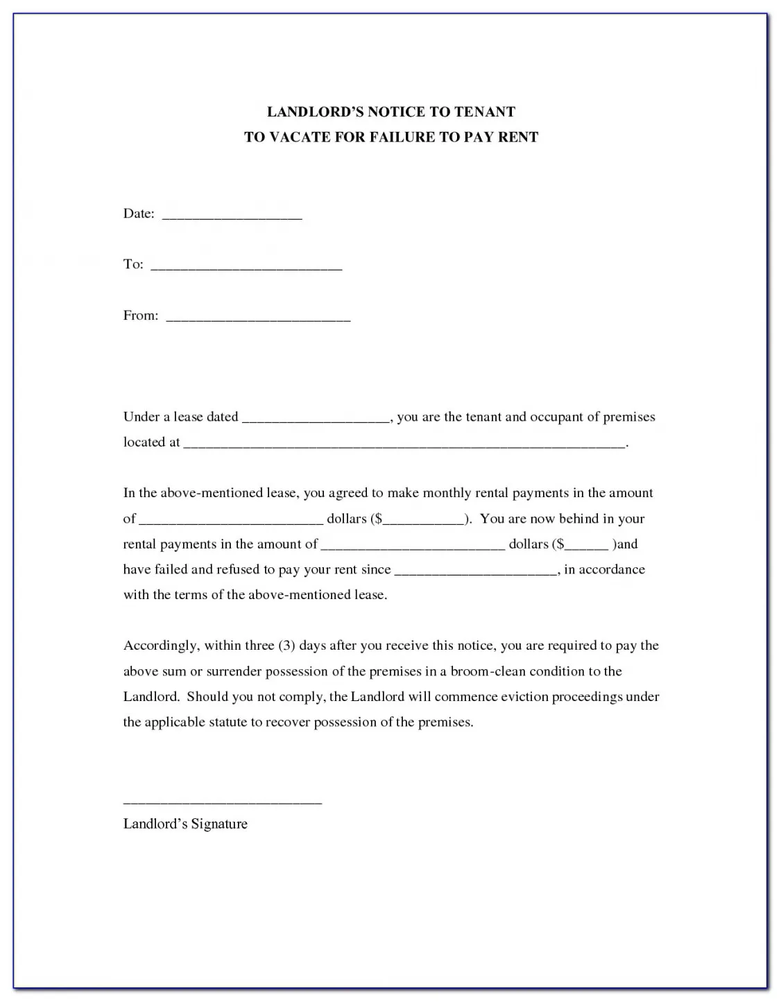 Tenant 60 day template astra.edu.pl