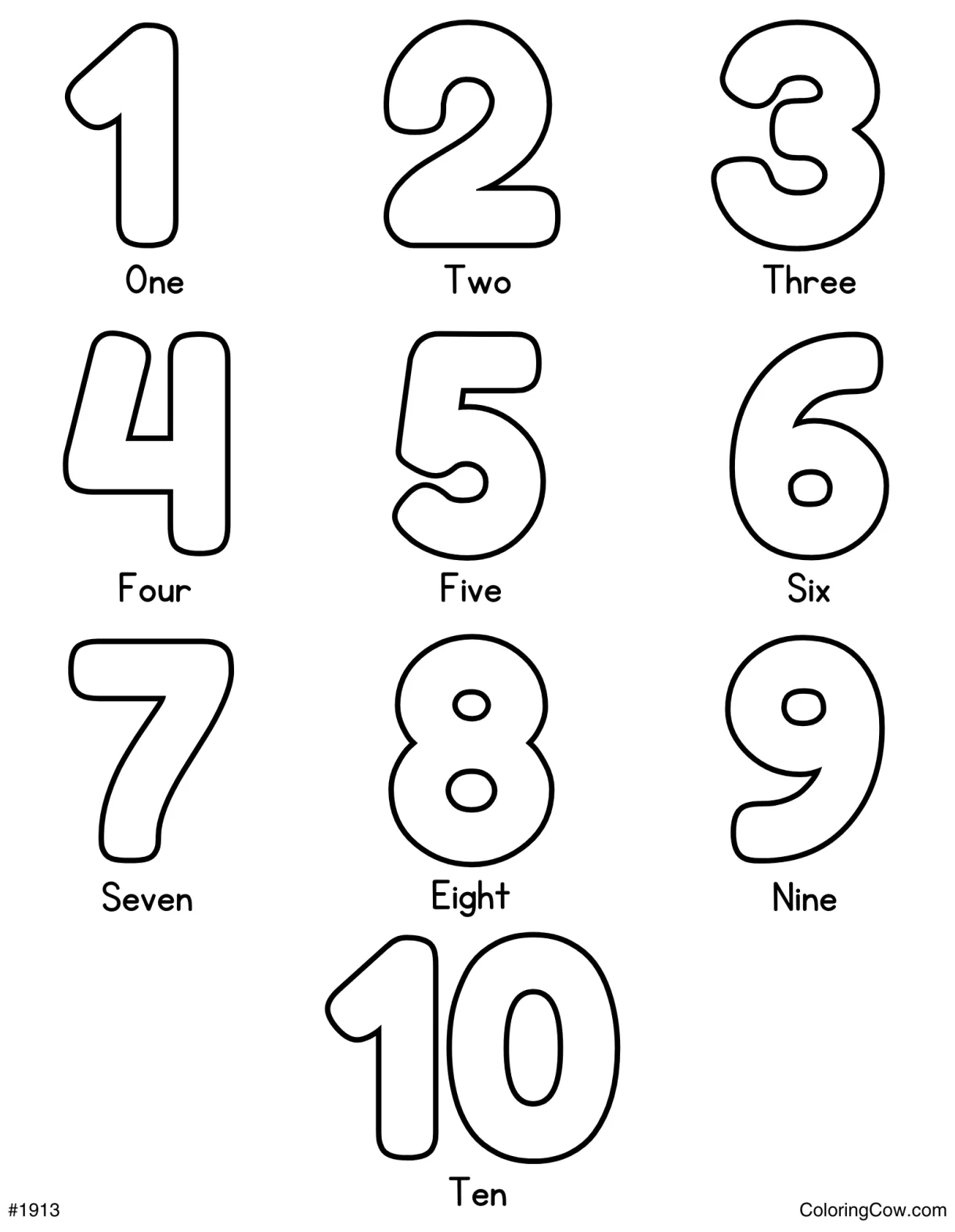 Number 3 coloring page