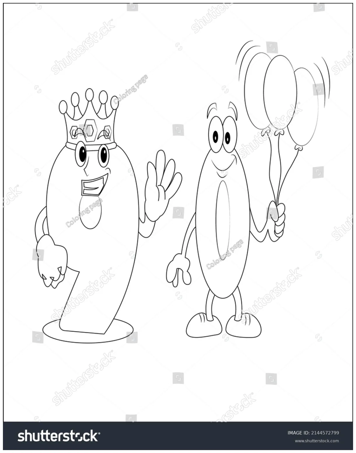 Coloring book page stock vector