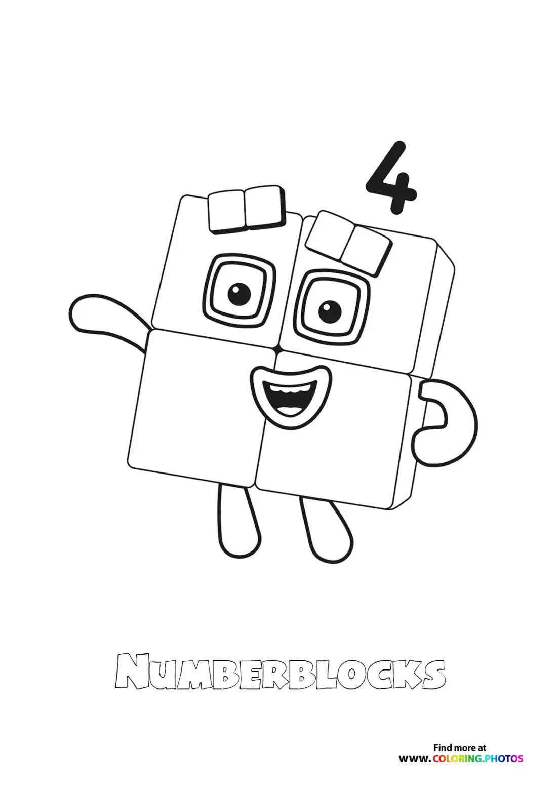Numberblocks coloring pages for kids