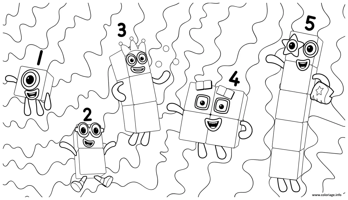 Number blocks 1 coloring page coloring pages