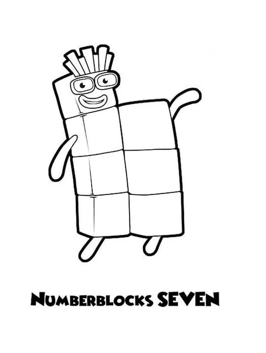 Numberblocks coloring pages printable coloring page
