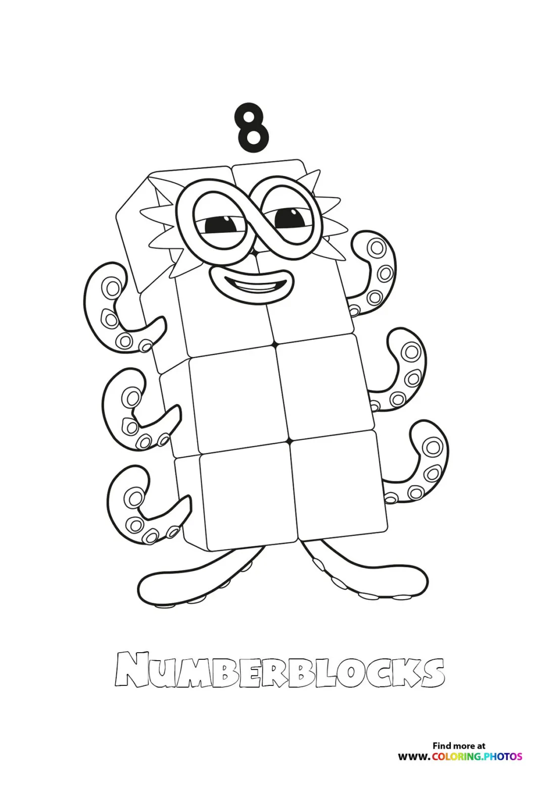 Numberblocks coloring pages for kids 100% free print or download