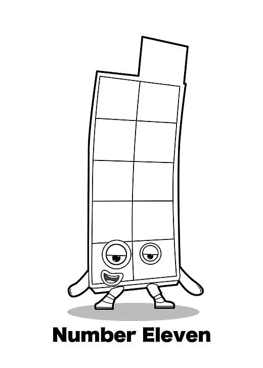 Number blocks 1 coloring page coloring pages