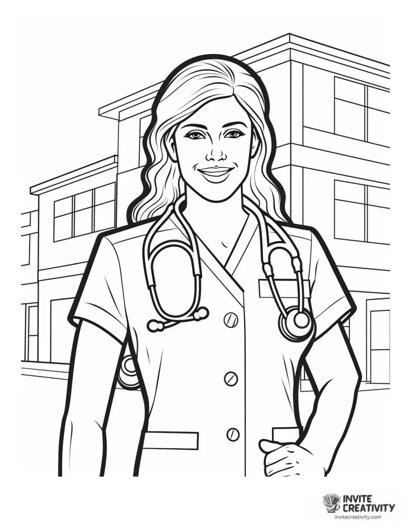 Nurse coloring pages free printable pdfs invite creativity