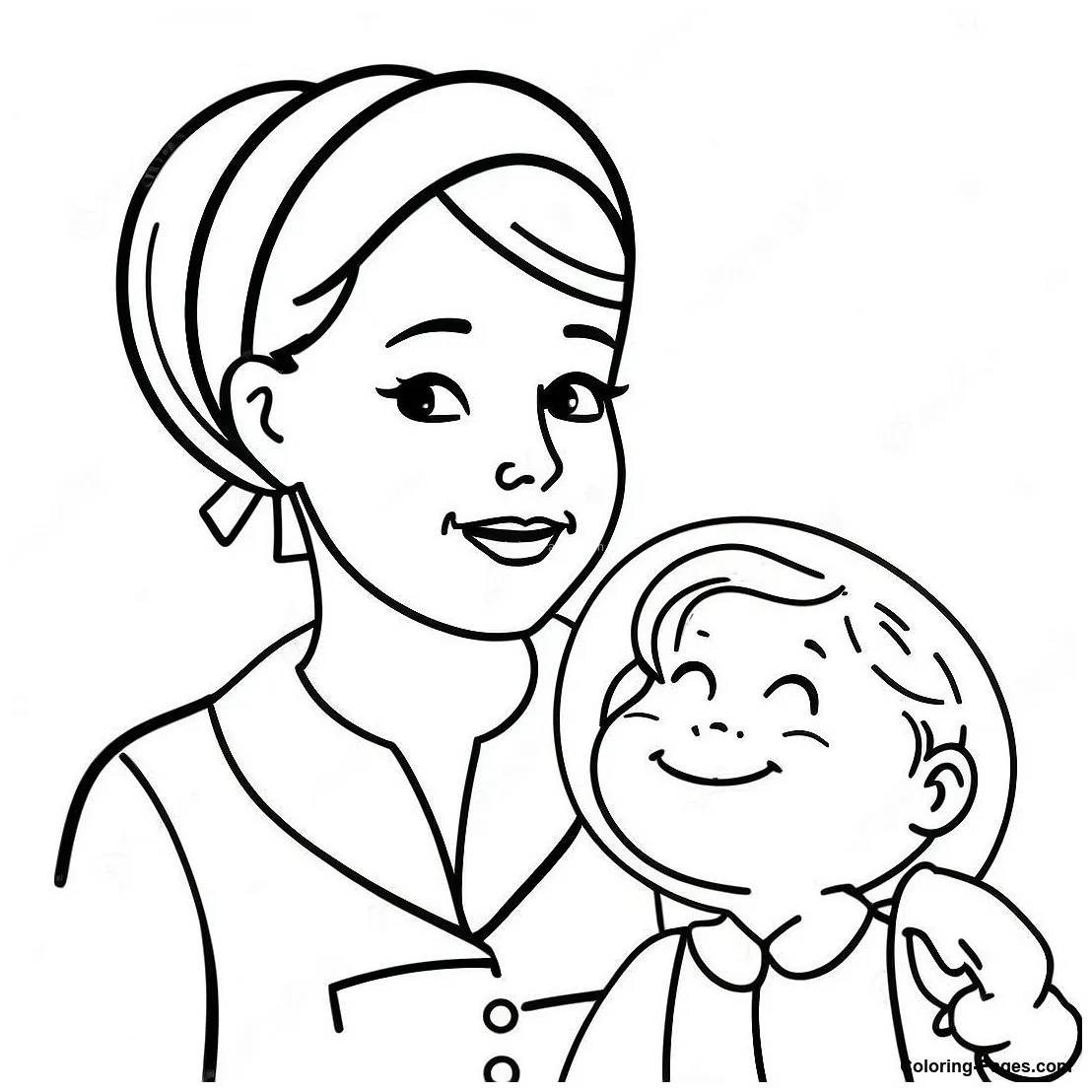 Caring nurse coloring page coloring-pages printable coloring page