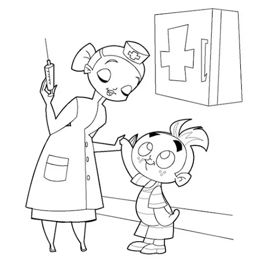 Nurse coloring pages