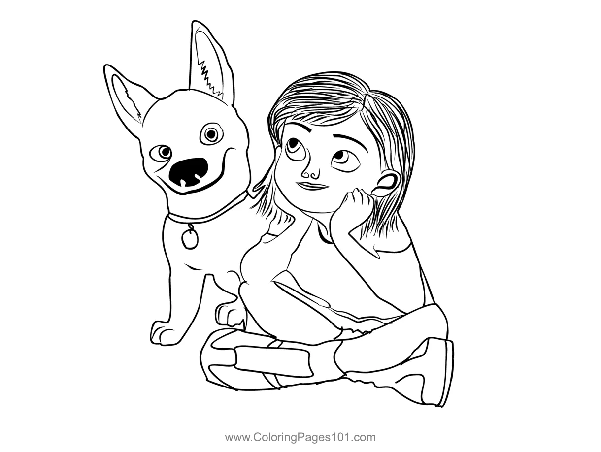 Bolt 2 coloring page for kids free bolt printable coloring pages