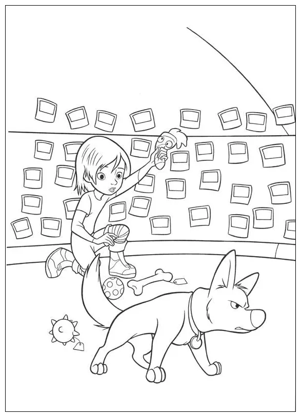 Kids-n-fun coloring page bolt bolt