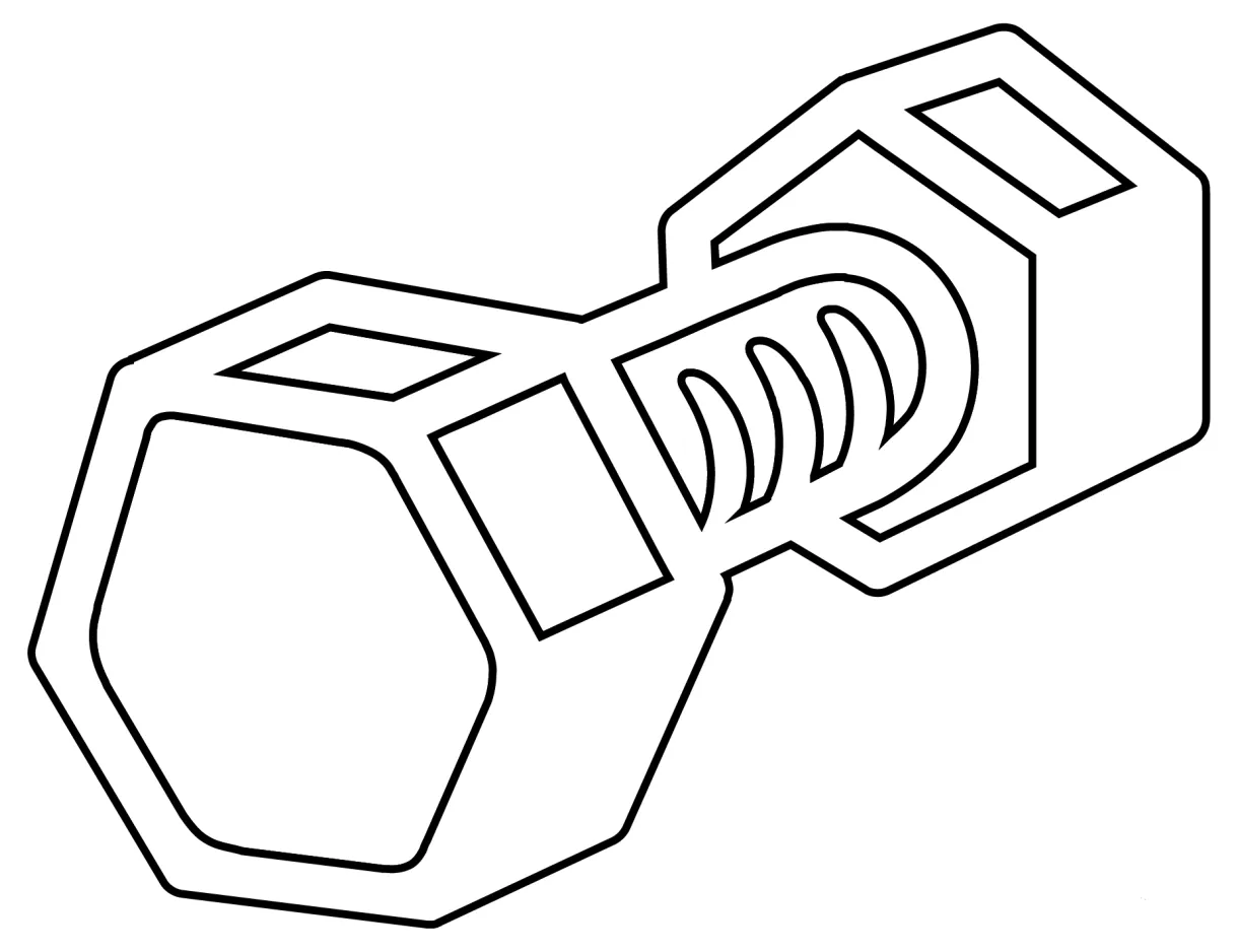 Nut and bolt emoji coloring page colouringpages