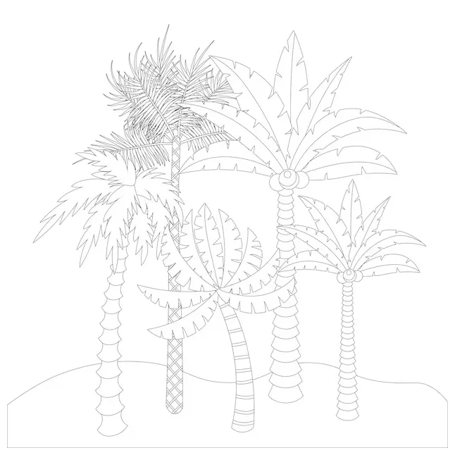 Trees on download, print or color online for free