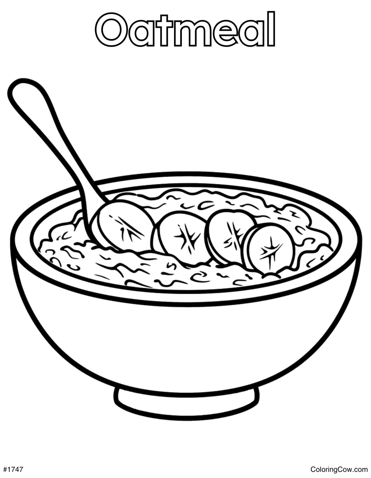 Oatmeal Coloring Page
