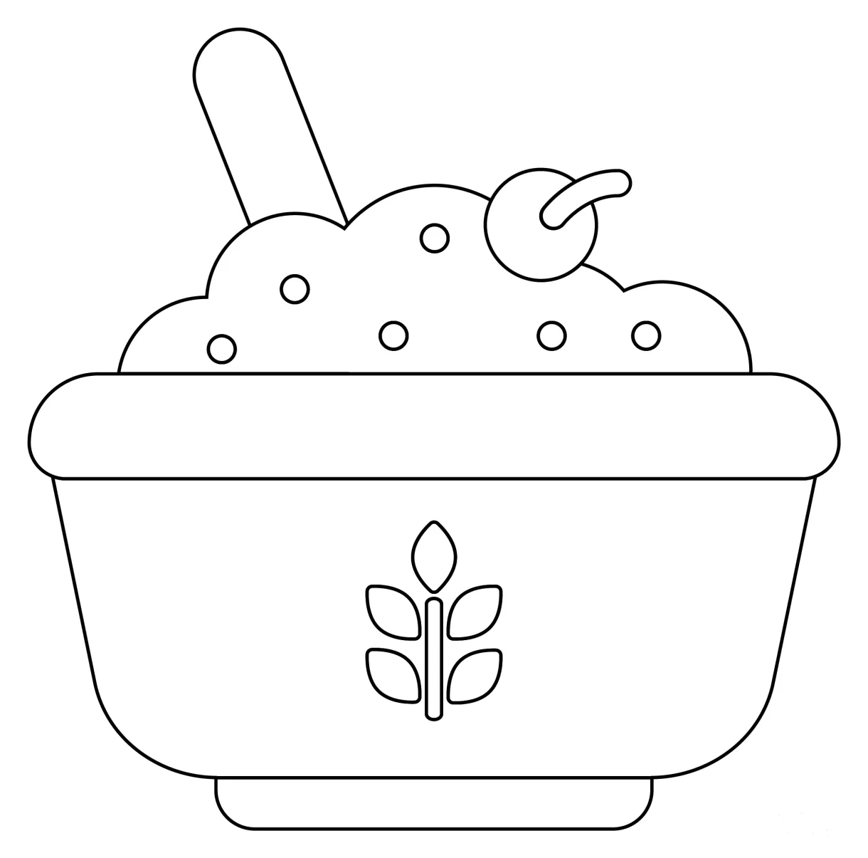 Oatmeal coloring page - ColouringPages